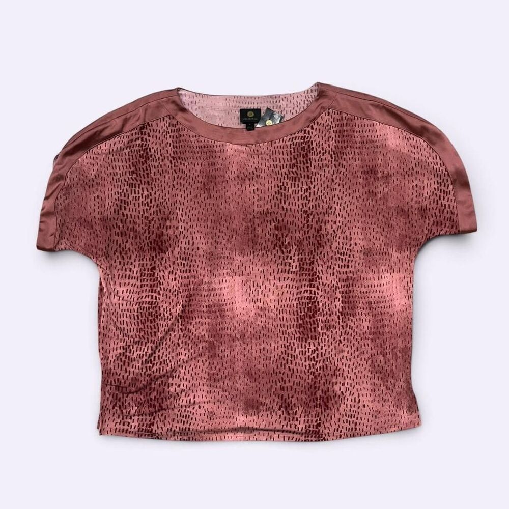 Jm-collection Women's Pink and Burgundy Blouse